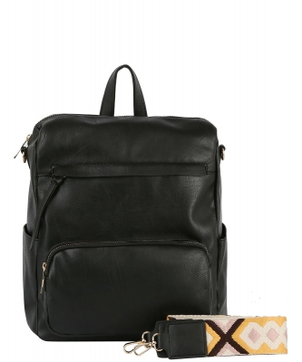 Guitar Strap Convertible Backpack LM-0328 BLACK